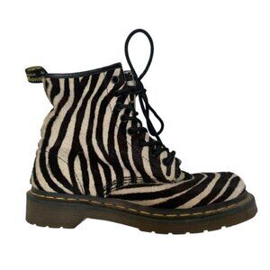 Dr. Martens Zebra Print Pony Hair Leather Boots #3 Rare 6